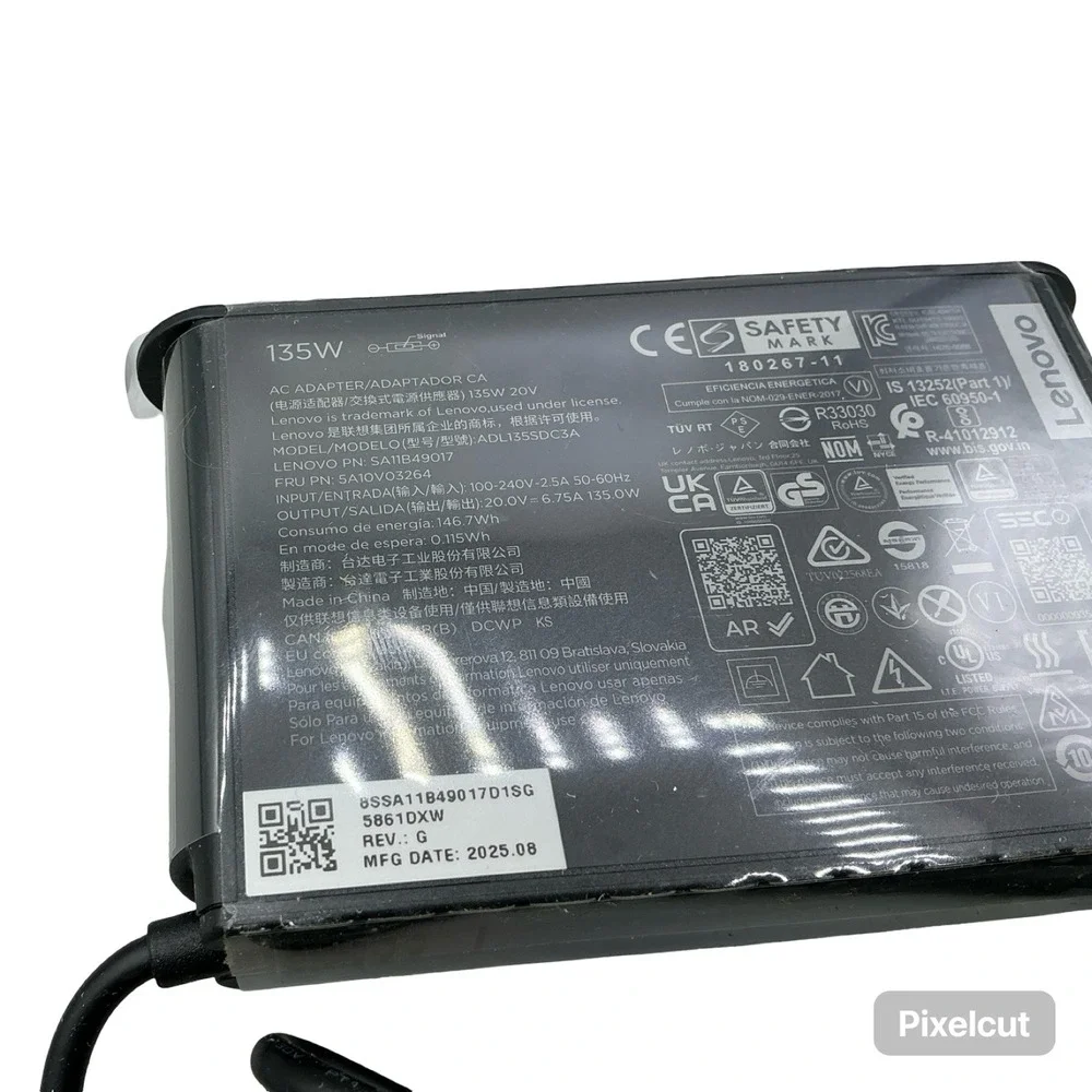 Lenovo 135W AC Adapter Charger ADL135SDC3A 20V 6.75A Slim Tip 5A10V03264